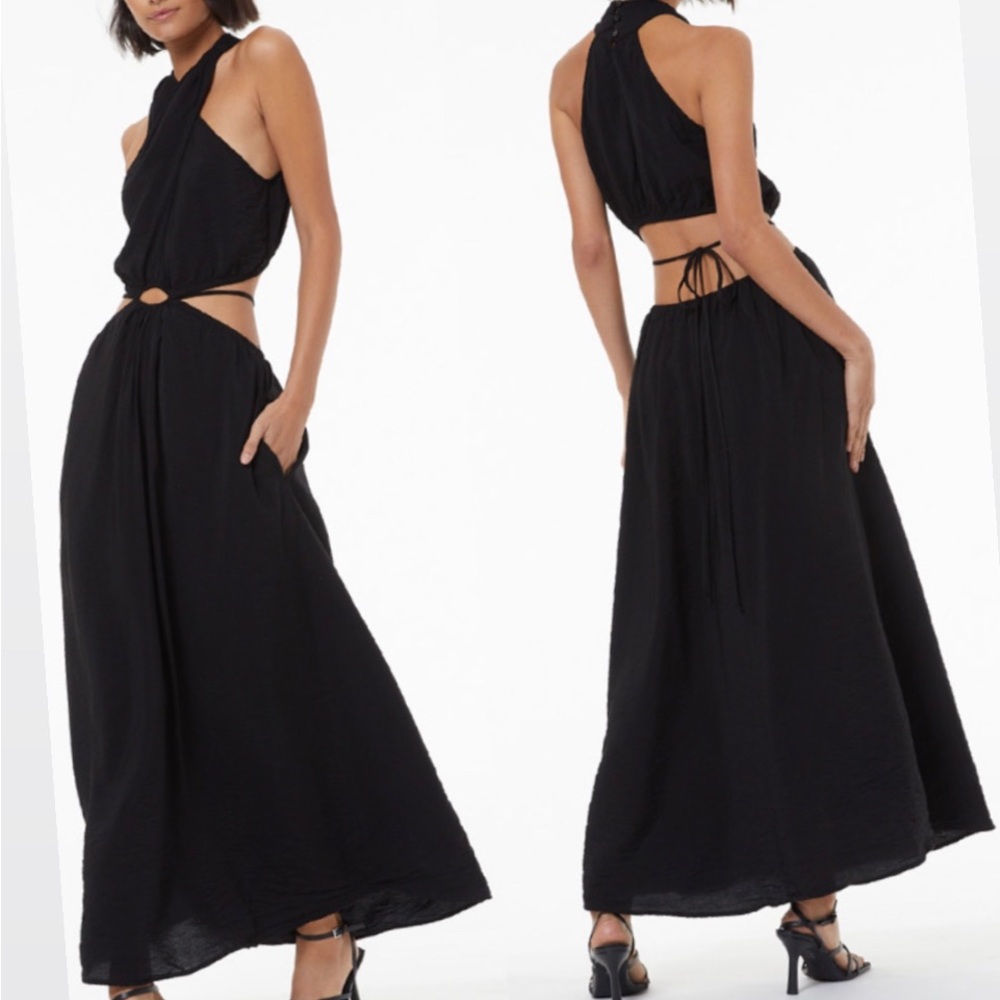 Brand new never been worn Yfb Black Women's cut out maxi dress